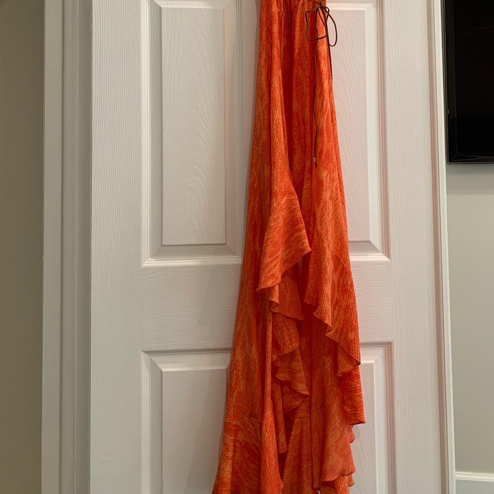 Karina Grimaldi Silk Orange Python Print - image 5